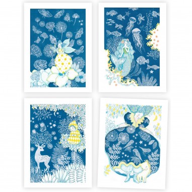 Coffret Cyanotype Au clair de la lune - Papier photosensible - Djeco