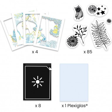 Coffret Cyanotype Au clair de la lune - Papier photosensible - Djeco