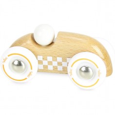 Voiture en bois, Rallye checkers petit modèle bois naturel - Véhicules de collection - Vilac
