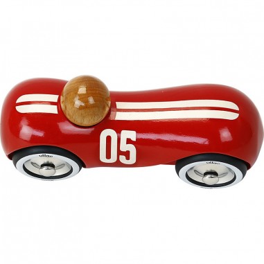 Voiture en bois, Streamline vintage moyen modèle rouge - Véhicules de collection - Vilac