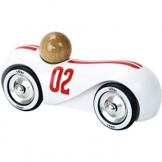 Voiture en bois, Streamline vintage moyen modèle blanche - Vilac