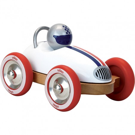 Voiture en bois, Roadster blanc - Véhicules de collection - Vilac