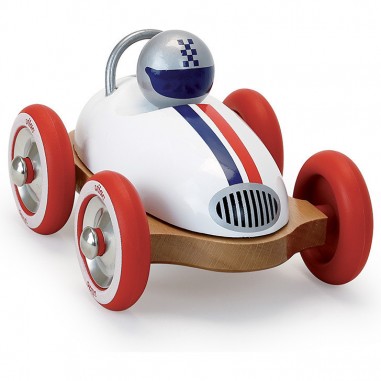 Voiture en bois, Roadster blanc - Véhicules de collection - Vilac
