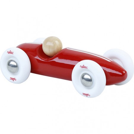 Voiture en bois, Grand prix vintage petit modèle rouge - Véhicules de collection - Vilac