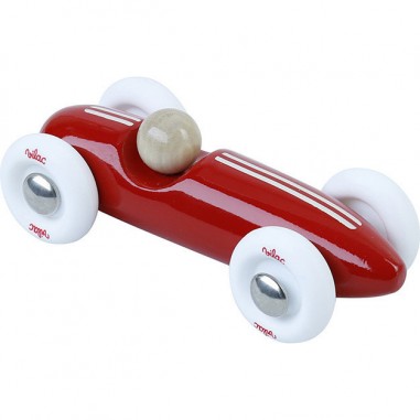 Voiture en bois, Grand prix vintage petit modèle rouge - Véhicules de collection - Vilac