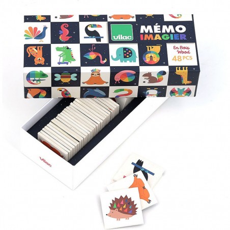 Mémo imagier en bois, Les animaux - Andy Westface - Jeux de société - Vilac