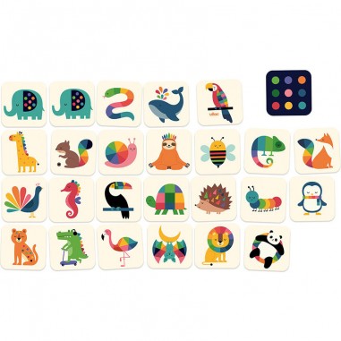 Mémo imagier en bois, Les animaux - Andy Westface - Jeux de société - Vilac