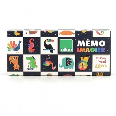 Mémo imagier en bois, Les animaux - Andy Westface - Jeux de société - Vilac