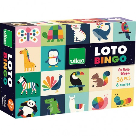 Loto en bois, Animaux arc-ciel - Andy Westface - Mes premiers jeux - Vilac