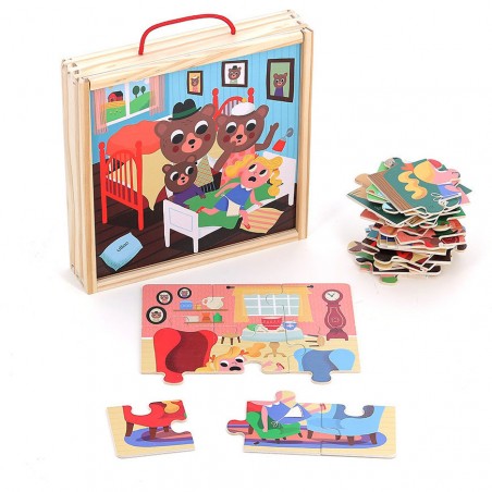 4 puzzles Boucle d'Or - Ingela P.Arrhenius - Premiers puzzles - Vilac