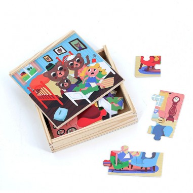 4 puzzles Boucle d'Or - Ingela P.Arrhenius - Premiers puzzles - Vilac