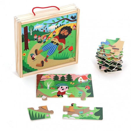 4 puzzles Petit Poucet - Ingela P.Arrhenius - Premiers puzzles - Vilac