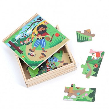 4 puzzles Petit Poucet - Ingela P.Arrhenius - Premiers puzzles - Vilac