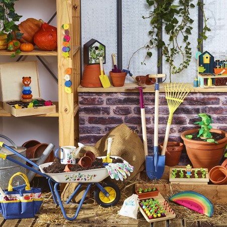 Le petit jardinier - Rateau, Gants - Outils de jardinage Enfant En Bois - Vilac
