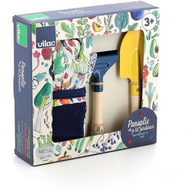 Le petit jardinier - Rateau, Gants - Outils de jardinage Enfant En Bois - Vilac