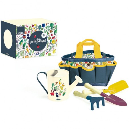 Mon petit potager - Pelle, Rateau, Arrosoir - Outils de Jardinage Enfant - Vilac