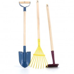 Grand set de jardinier - Râteau Pelle Gants - Outils De Jardinage Enfant En Bois - Vilac