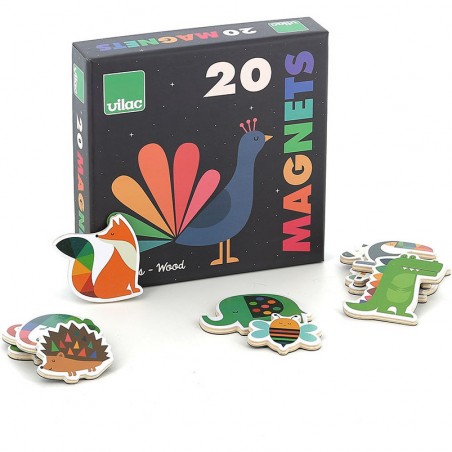 Coffret de 20 magnets animaux - Andy Westface - Magnets - Vilac