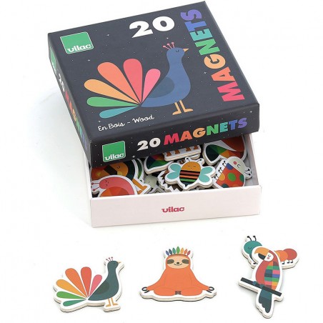 Coffret de 20 magnets animaux - Andy Westface - Magnets - Vilac