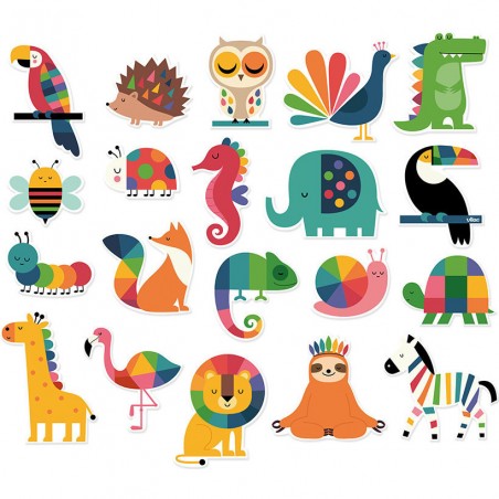 Coffret de 20 magnets animaux - Andy Westface - Magnets - Vilac