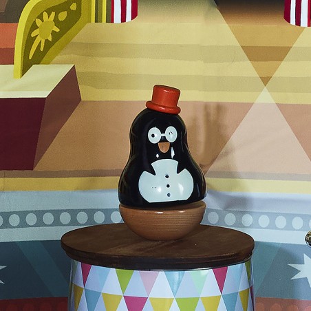 Boîte à musique en bois Boizoos, René le pingouin - Cadeaux de naissance - Vilac