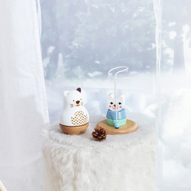 Boîte à musique en bois Boizoos, Mariette la minette - Cadeaux de naissance - Vilac