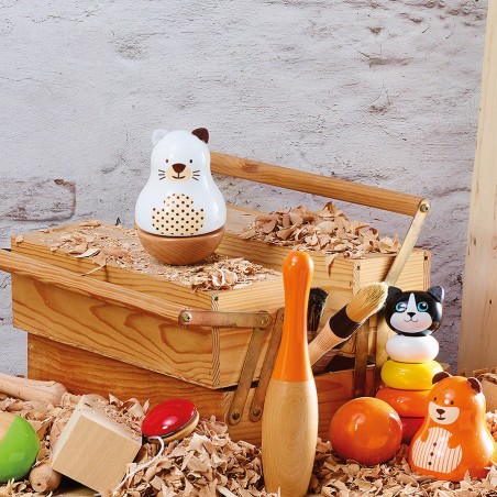 Boîte à musique en bois Boizoos, Mariette la minette - Cadeaux de naissance - Vilac