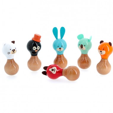 Hochet en bois Boizoos, Raoul le lapin - Cadeaux de naissance - Vilac