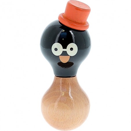 Hochet en bois Boizoos, René le pingouin - Cadeaux de naissance - Vilac