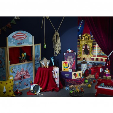 Hochet du Jura en bois, Blanc et bleu ciel - Cadeaux de naissance - Vilac