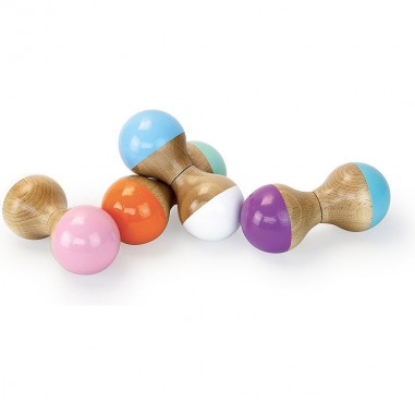 Hochet du Jura en bois, Blanc et rose - Cadeaux de naissance - Vilac