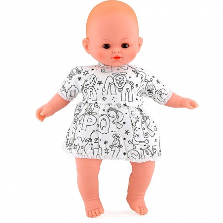 Petit Câlin souple 36 cm Ma Tenue A Colorier - Les grands - 36 cm - Vilac