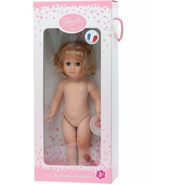 Marie-Françoise classique 40 cm nue, cheveux au carré blonds et yeux bleus - Poupées nues - Vilac
