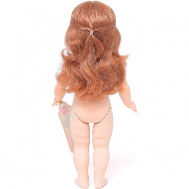 Francette 40 cm nue, cheveux longs auburn, sans tresses et yeux bleus - Poupées nues - Vilac