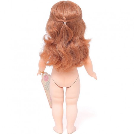 Francette 40 cm nue, cheveux longs auburn, sans tresses et yeux bleus - Poupées nues - Vilac