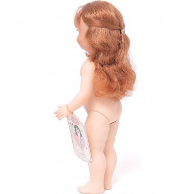 Francette 40 cm nue, cheveux longs auburn, sans tresses et yeux bleus - Poupées nues - Vilac