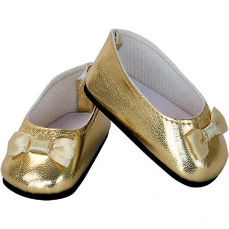 Ballerines dorées pour poupée de 39 et 40 cm - Chaussures - Vilac