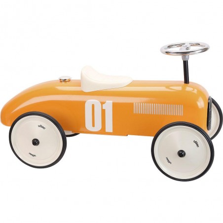 Voiture porteur métal orange - Jouet vintage - Vilac