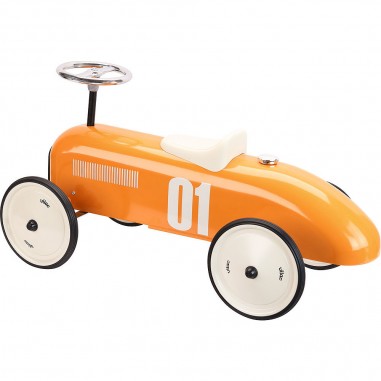 Voiture porteur métal orange - Jouet vintage - Vilac