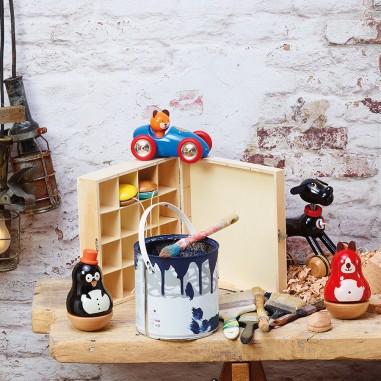 Voiture en bois Boizoos, Marcel l'ourson - Petits bolides - Vilac