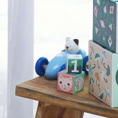 Voiture en bois Boizoos, Mariette la minette - Petits bolides - Vilac