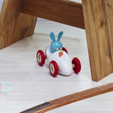 Voiture en bois Boizoos, Raoul le lapin - Petits bolides - Vilac