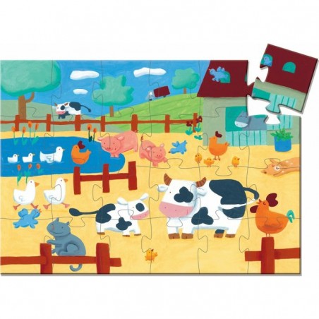 Puzzle Djeco - Les vaches à la ferme