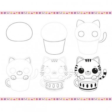Step by step Drawing Kawaï - Loisirs créatifs - Janod
