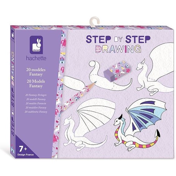 Janod Coffret Créatif Dessin 20 Modèles Fantasy