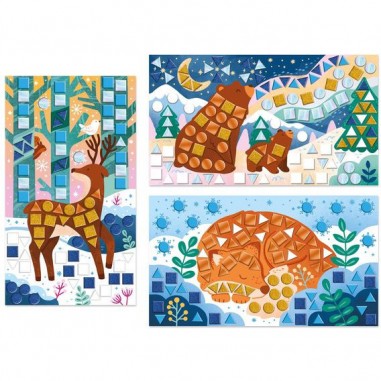 Mosaïques Bel Hiver : Mosaïque & Gommettes - Janod