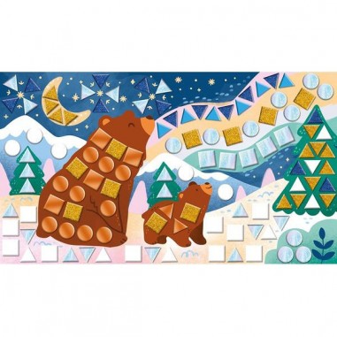 Mosaïques Bel Hiver : Mosaïque & Gommettes - Janod