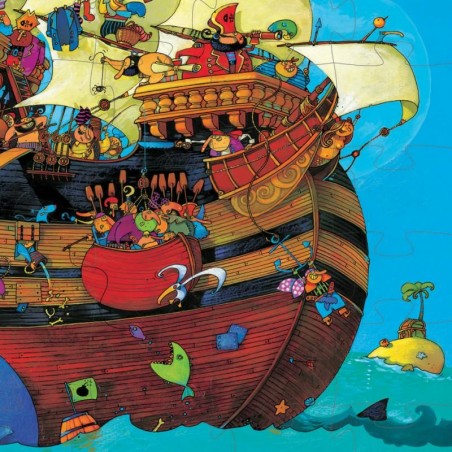 Puzzle Djeco 54 pièces - Le bateau de pirates