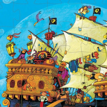 Puzzle Djeco 54 pièces - Le bateau de pirates