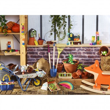 Petits outils de jardinier : Pelle Râteau - Outils De Jardinage Enfant En Bois - Vilac